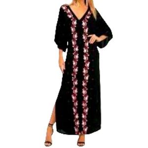 Amuse Society Black and Pink Maxi DressSize XS
